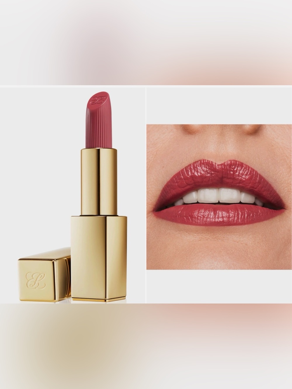 Estée Lauder Pure Color Crème Lipstick 420 Rebellious Rose .12 oz NWOB